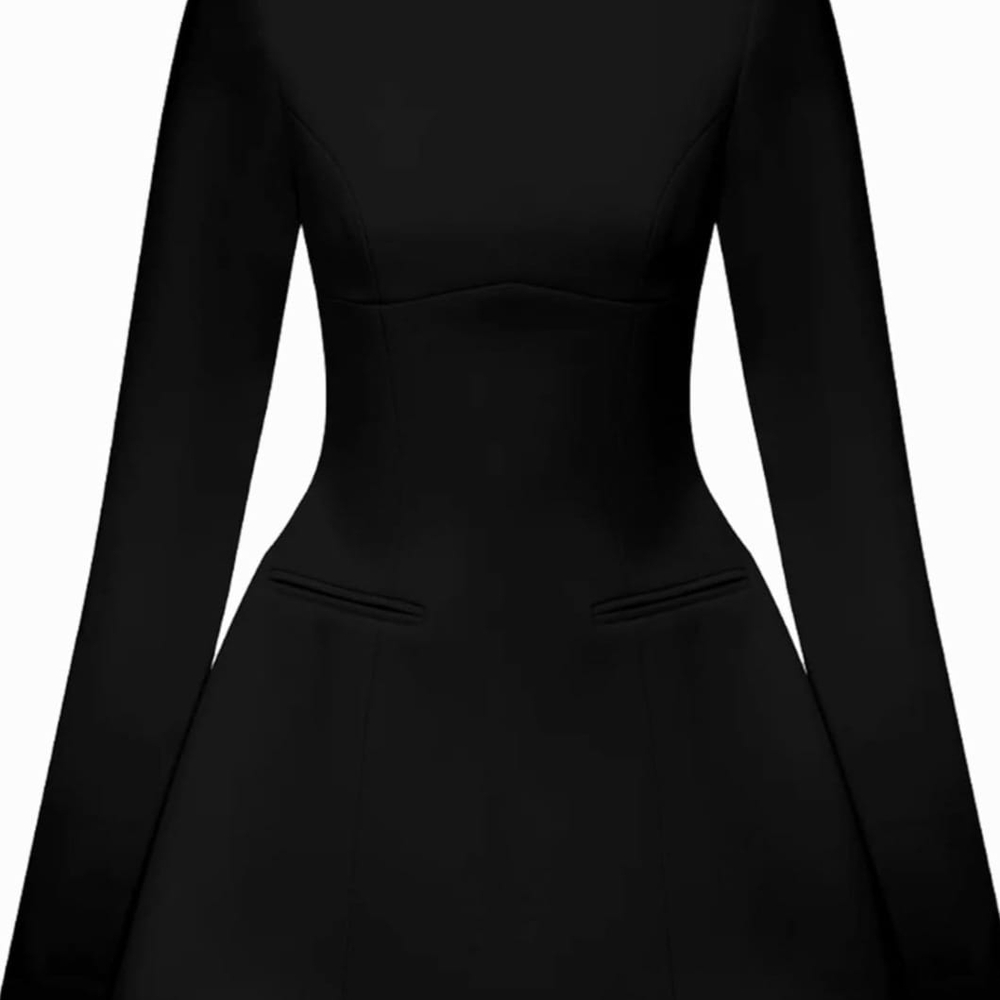 Amazon Essentials Elegant Black Long Sleeve Dress